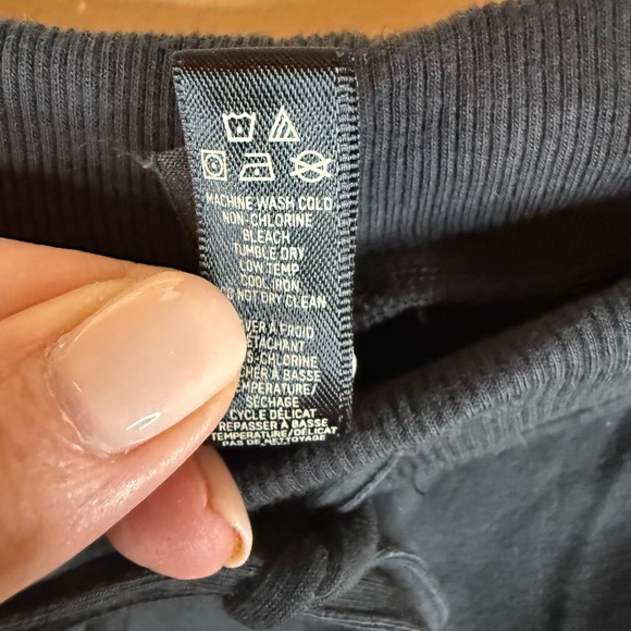 Skims Size Large Ribbed Black Lounge Shorts Womens Elastic Drawstring Waist - Picture 4 of 6